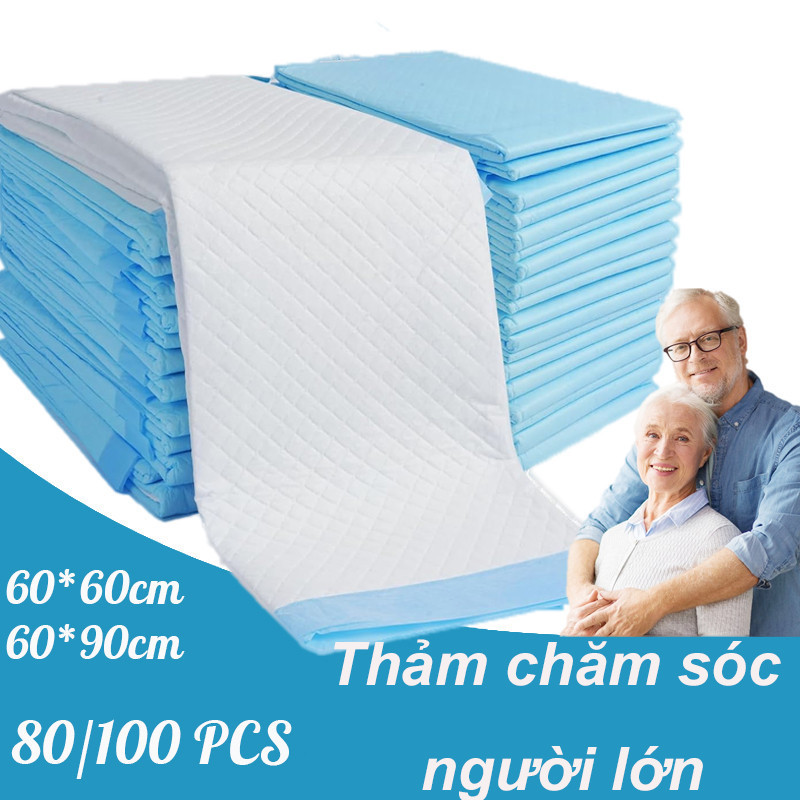 100pcs Miếng Lót Điều Dưỡng Người Lớn miếng lót tã cho người cao tuổi Thảm Chăm Sóc Cho Bé，Thoải mái và thoáng khí