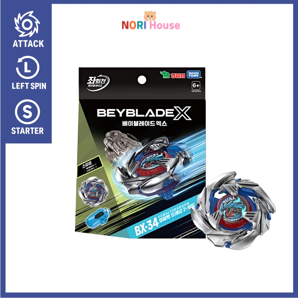 Bộ khởi động Beyblade X BX-34 Cobalt Dragoon 2-60C