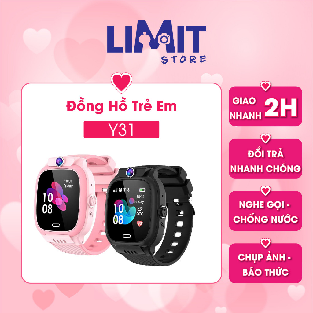 Đồng Hồ Thông Minh Y31/ Y36 Lắp Sim Nghe Gọi - Định Vị Cảnh Báo Nguy Hiểm Cho Bé - Có Tiếng Việt