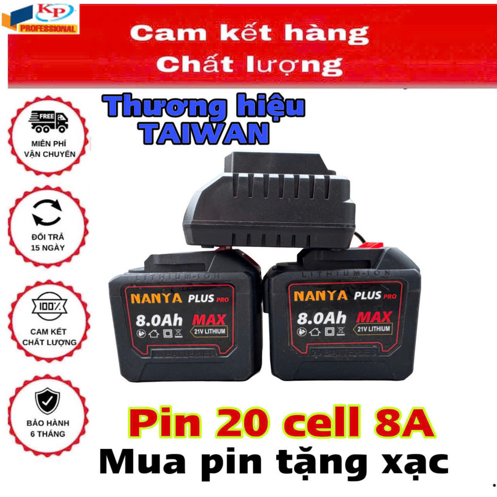 ( FREE SHIP) Pin 20 Cell  NANYA MAKITA ĐÀI LOAN  , Chống Ngắt Tải, Vỏ  Chống Sốc k phát điện máy