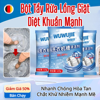 ⚡✨ Bột Vệ Sinh Bình Chứa Máy Giặt Diệt Khuẩn Mạnh/ Bột Tẩy Lồng Máy Giặt 125g/ Tẩy Máy Giặt Lồng Đứng/ Khử mùi và kháng