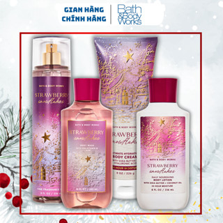  Body Mist Bath And Body Works Nam Nữ Chính Hãng Strawberry Snowflakes Xịt Thơm Body Toàn Thân Hương Nước Hoa 236ml 
