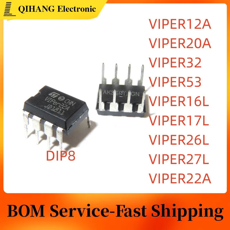 1-5 Chiếc VIPER12A VIPER20A VIPER32 VIPER53 VIPER16L VIPER17L VIPER26L VIPER27L VIPER22A DIP8 chip i