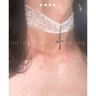 Vòng cổ Choker thép titan chéo ren