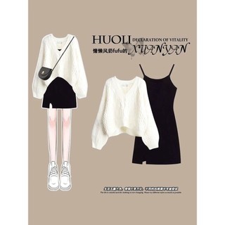 Gợi Cảm Pure Desire Đen Sling Đầm Thu Đông Nữ 2023 Phong Cách Mới Lưng Mẹ Váy Nhỏ Eo Eo Túi Hông Váy✨110711✨