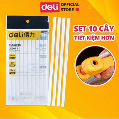 [Combo 10 Cây] Keo Nến Deli 0.7x20cm Chất Lượng Cao-Dính Siêu Chắc Phù Hợp Với Mọi Loại Súng Bắn Keo