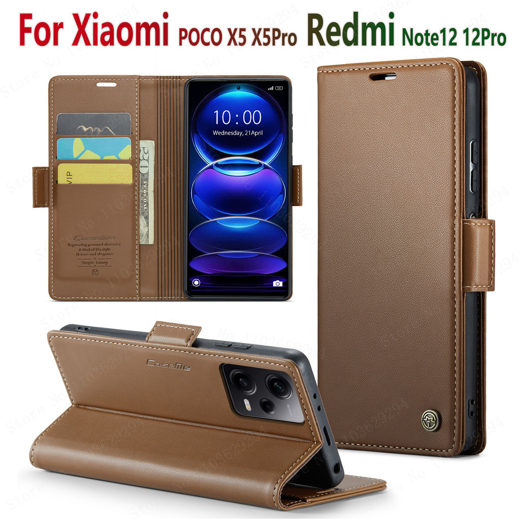 Dành cho xiaomi poco x6 x5 pro F5 M5S M6pro C65 Ốp điện thoại Redmi note 12 pro Ví da doanh nhân san