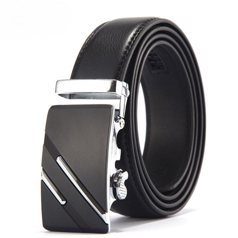 3.5cm Mới Unisex Nam Da Hợp Kim Khóa Tự Động Kinh Doanh Giải Trí Dây Thắt Lưng Quần Thắt Lưng Thiết Kế Thắt Lưng Cho Nam