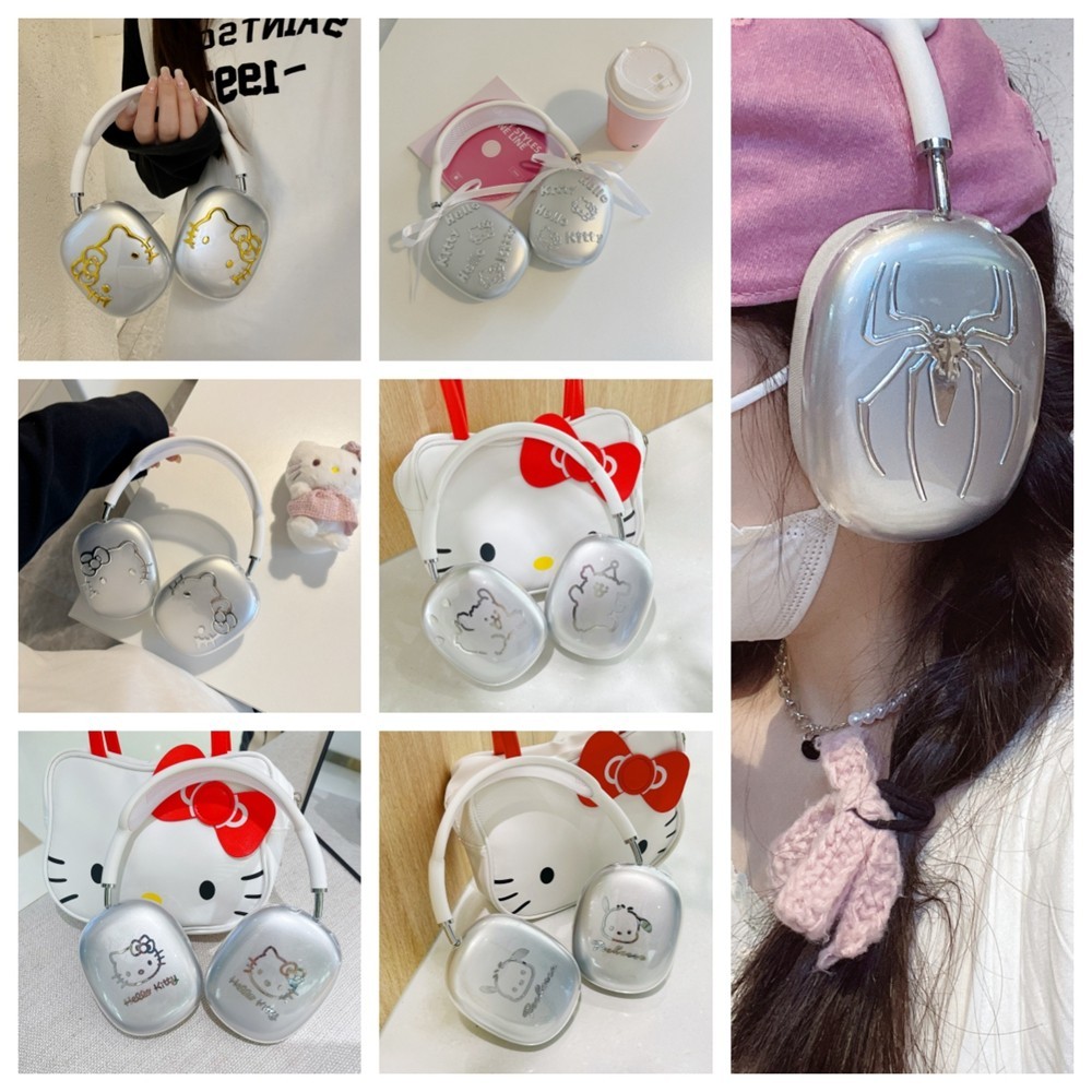 Ốp lưng chống sốc sáng tạo cho AirPods Max Silver Skin Vỏ tai nghe AirPods Max Cover