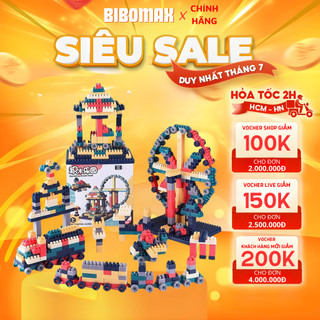 Bộ lego xếp hình 520 chi tiết bộ đồ chơi trí tuệ cho bé lắp ráp bibomax2020