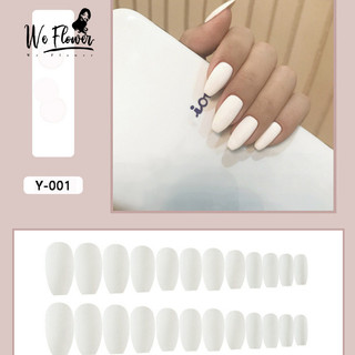 We Flower Set 24 Móng Tay Giả Màu Lì Cho Nữ