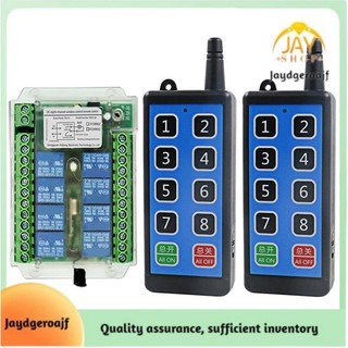 [Hàng mới] Công tắc điều khiển từ xa Rf không dây 8 kênh 12V / 24V / 36V 433 MHz Công tắc điều khiển động cơ từ xa không dây điều khiển từ xa DC9V-72V
