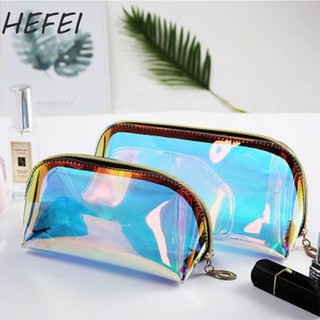 Túi đựng mỹ phẩm Chải lông di động Laser chống nước Sắp xếp trang điểm trong suốt