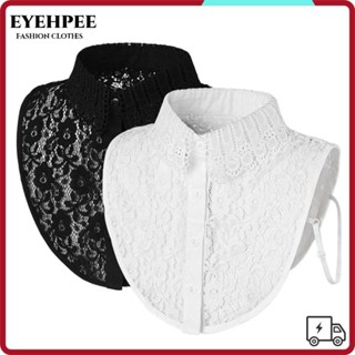 EYEHPEE Cổ giả có thể tháo rời, Khăn quàng cổ ren cổ giả, Cổ áo có thể tháo rời DIY Ve áo nửa áo sơ mi nữ bé gái