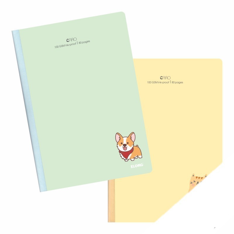 Sổ may dán gáy B5 Klong giấy caro/ dotgird/ kẻ ngang nhiều mẫu Sổ KLONG, cuốn tập vở Klong