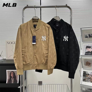 Thêu Logo MLB NY 100% Nguyên Bản Cặp Đôi Áo Khoác Áo Khoác Nữ Trơn Áo Ném Bom Áo Khoác Gió Áo Khoác Nam Bóng Chày Đồng Phục