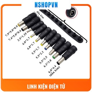 Bộ đầu chuyển đổi từ jack DC 5.5x2.1mm 8 đầu thẳng, 8 đầu vuông góc, 10 đầu thẳng