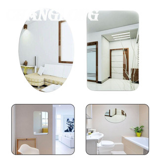 [Mã CLS2404A giảm 30k đơn 150k] ❌ Gương Dán Tường Bằng Acrylic Hình Vuông / Oval 3D Trang Trí Nhà Tắm