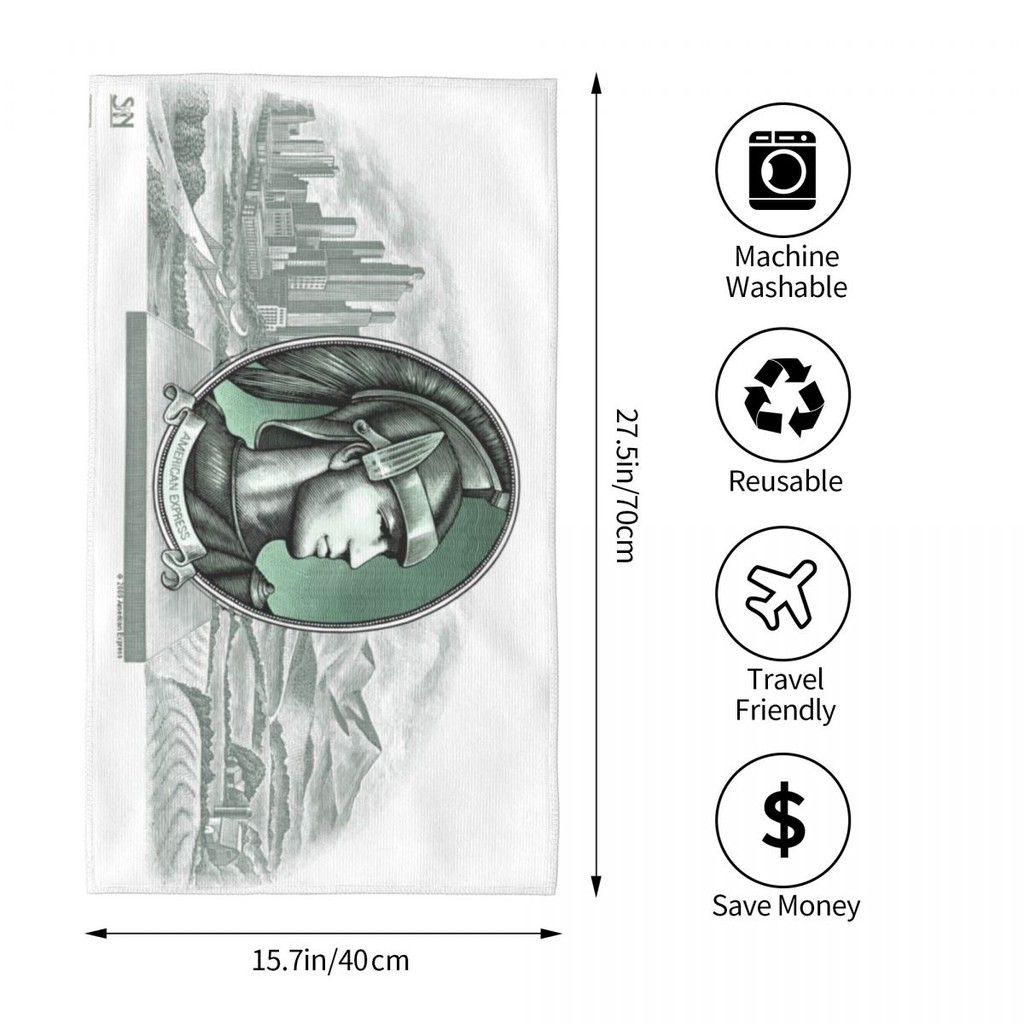 American Express Logo (2) Khăn thấm Khăn vuông Khăn mặt Khăn đầu Khăn tắm Khăn chạy bộ Thể dục Yoga 