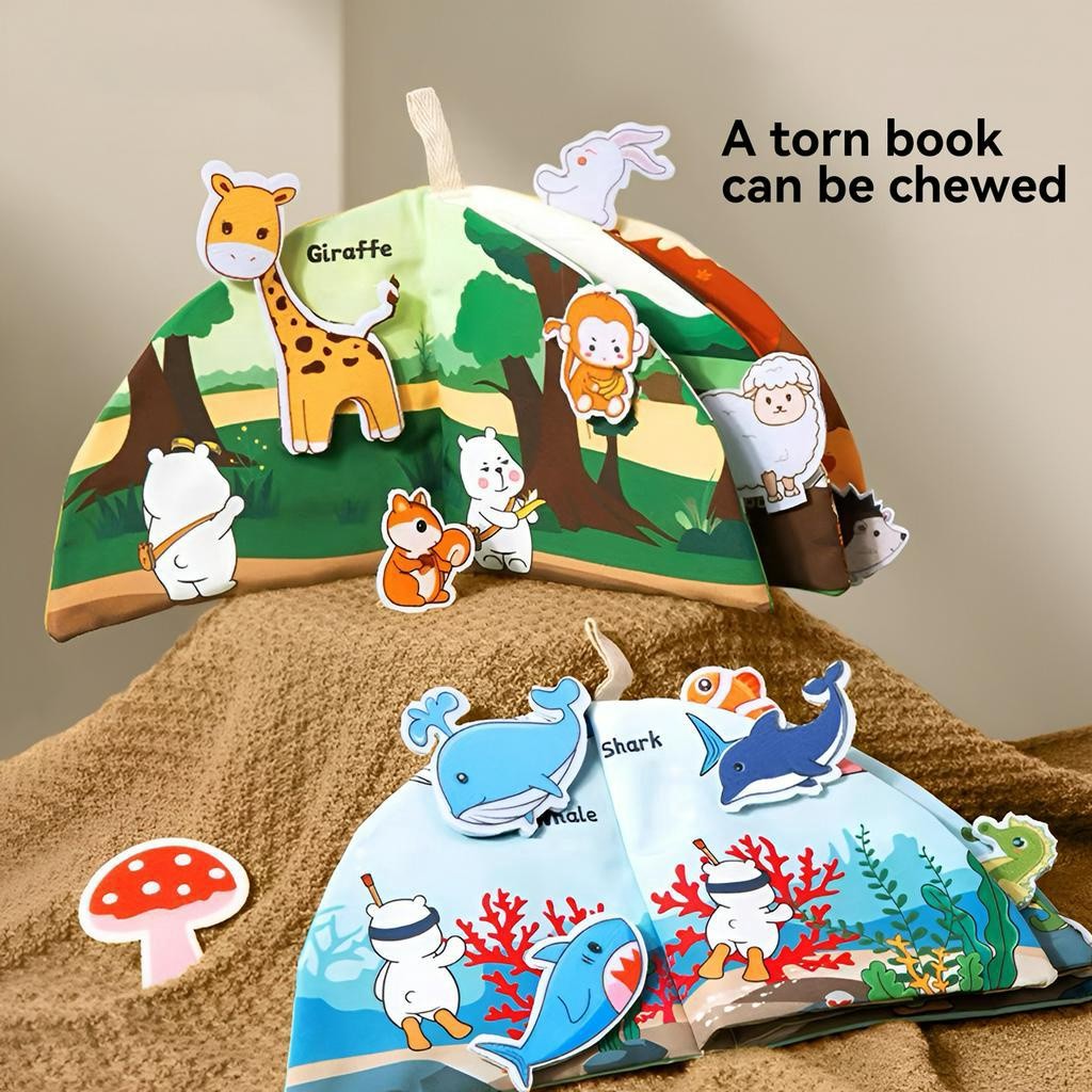 1 Mảnh Trẻ Em Rách Sách Vải Cho Bé Đồ Chơi Phù Hợp Với Cặp Dán Có Thể Xé Rách Không Rách Lặp Lại Xếp Hình Giáo Dục Sớm Bài Tập Nhận Thức F