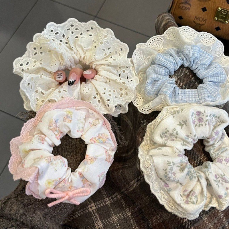 Dây Buộc Tóc / Cột Tóc Scrunchies To Phồng Đẹp Thời Trang Hàn Quốc