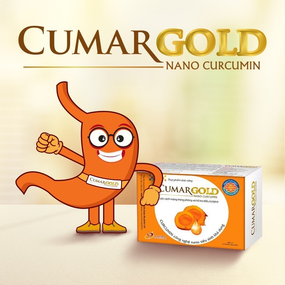 CUMARGOLD New (Nano Curcumin) - Hỗ trợ Viêm Loét Dạ Dày Tá Tràng, Ung Bướu (Hộp 30 viên) [Chính Hãng