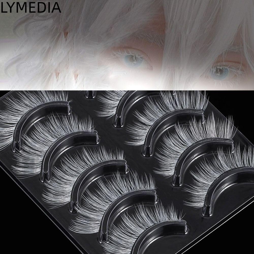 LYMEDIA Lông Mi Giả, Lông Mi Giả Trắng Lông Tơ Dài, Dụng Cụ Nối Dài Cosplay Lông Mi Giả Tự Nhiên Cos
