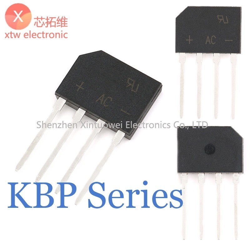 5 Cái / lốc KBP206 KBP210 KBP307 KBP310 KBP410 Chèn trực tiếp Bộ chỉnh lưu cầu phẳng