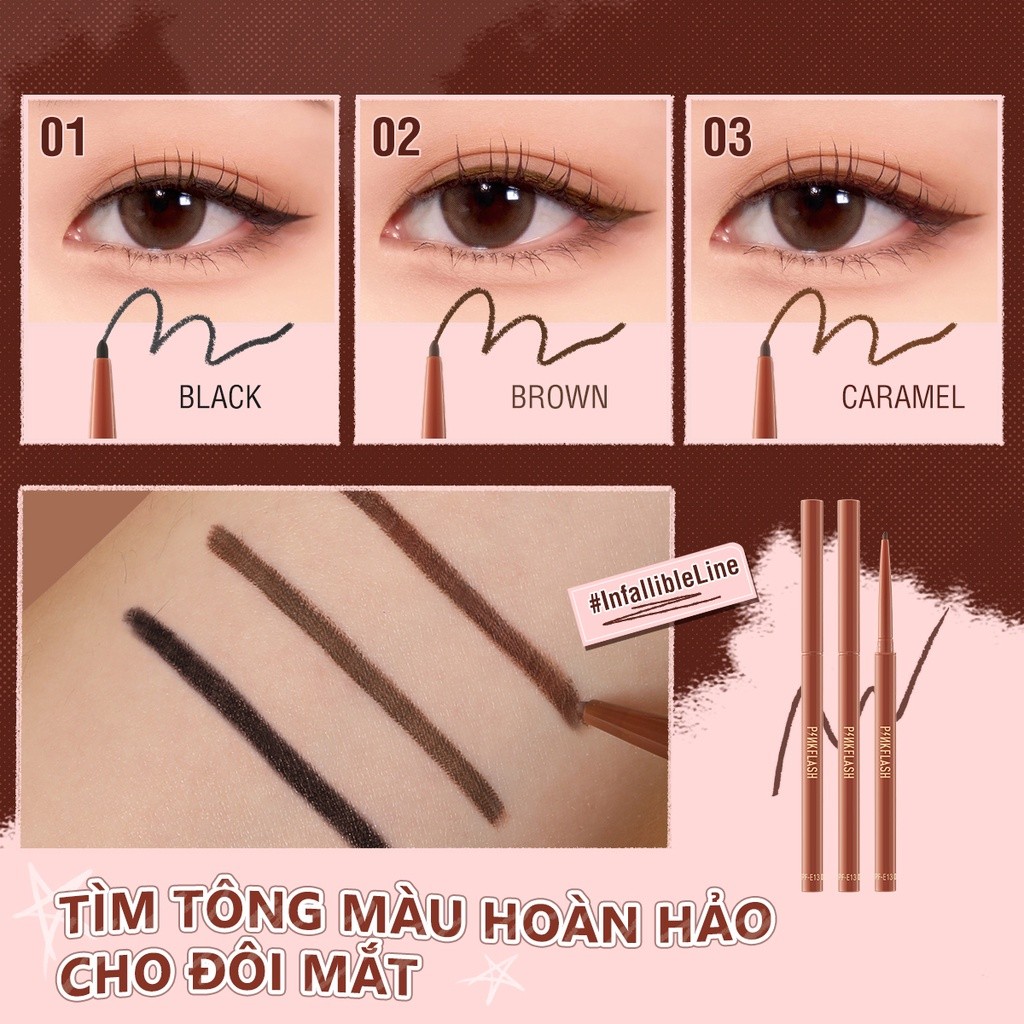 Ảnh 5 của Gel kẻ mắt PINKFLASH chống nhòe, không lem, chống thấm nước lâu trôi 0.1g E13