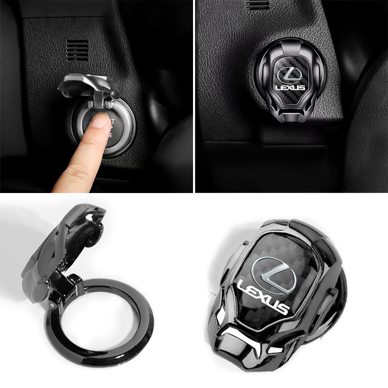 Xe Ô Tô Khởi Động Vỏ Bảo Vệ Nút Nội Thất Trang Trí Miếng Dán Cho Xe Lexus GX460 CT200H ES Fsport GS 