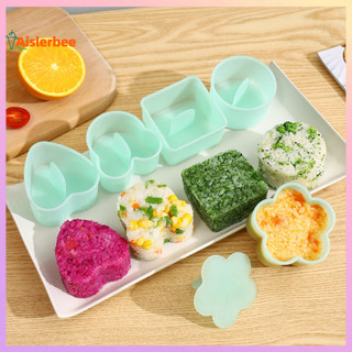 Aislerbee 1 Bộ DIY Trẻ Em Nhật Bản Khuôn Cơm Bóng Thực Phẩm Thiết Kế Báo Chí Gấu Dễ Thương Hoa Hình Trái Tim Khuôn Sushi Phụ Kiện Nhà Bếp