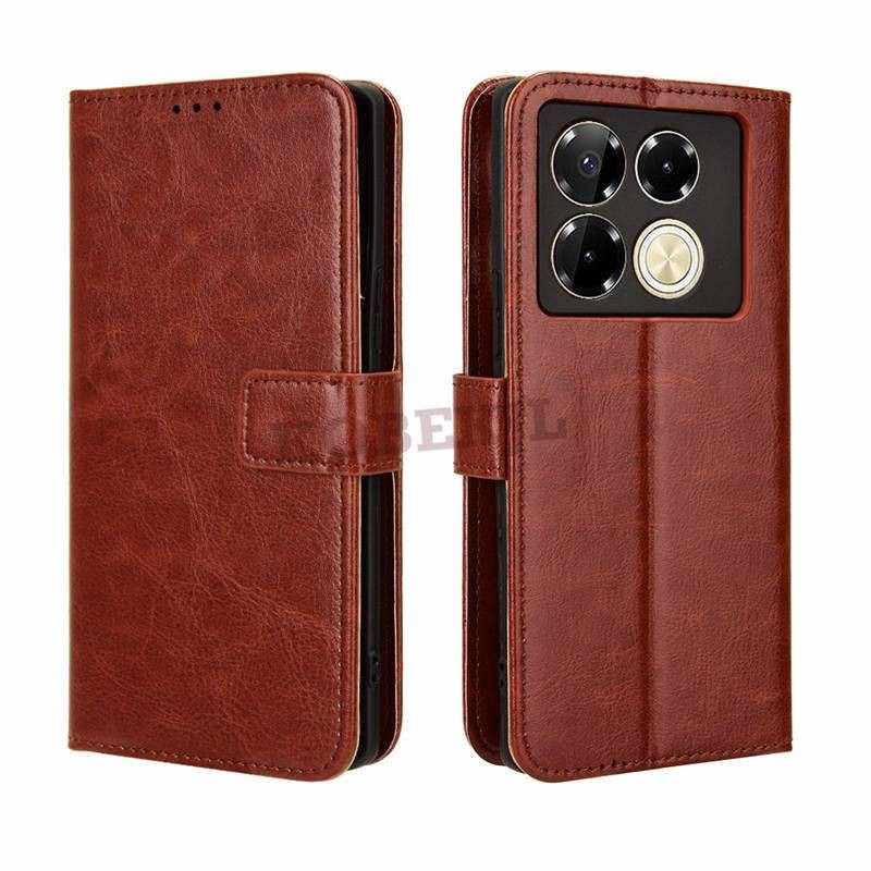 Infinix Note 40 5G Ví Da PU Khe Cắm Thẻ Dành Cho Infinix Note 40 Pro Plus Note40 InfinixX6852 Giá Đỡ