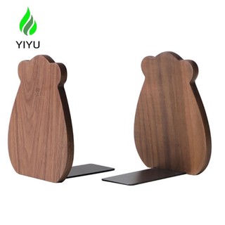 YIYU sách bằng gỗ gấu Bookend Kệ sách sinh viên
