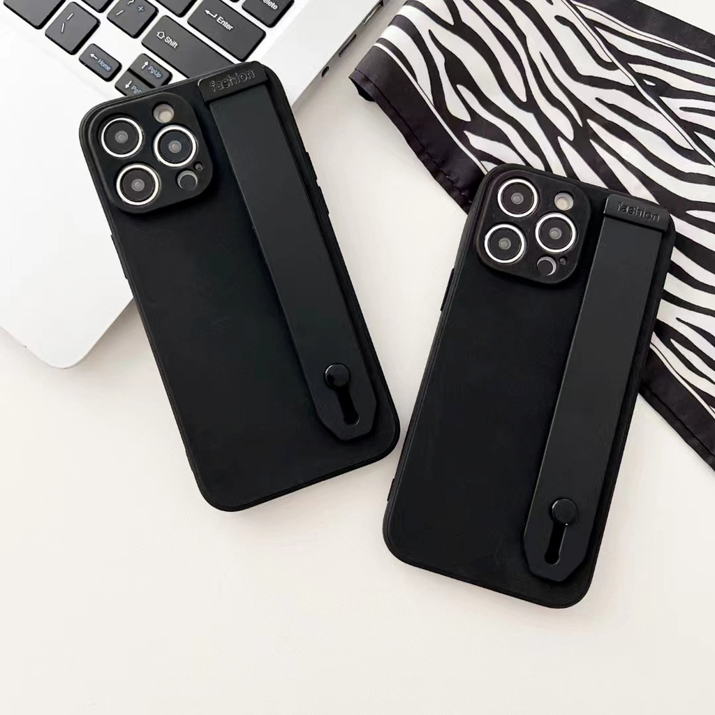 Ốp Lưng Cho Xiaomi Redmi Note 13 12 Pro + 11 Pro 12S 11S 10S 10 5G 9S 9 8 Pro Redmi 13 A3 13C 12C 10C A2 A1 Plus 9A 9C 9T Vỏ Điện Thoại Giá Đỡ Dây Đeo Tay Màu Đen Đơn Giản