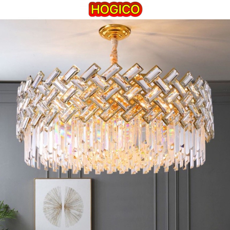 Đèn chùm pha lê phi 80cm và 60cm, đèn thả trần D#2