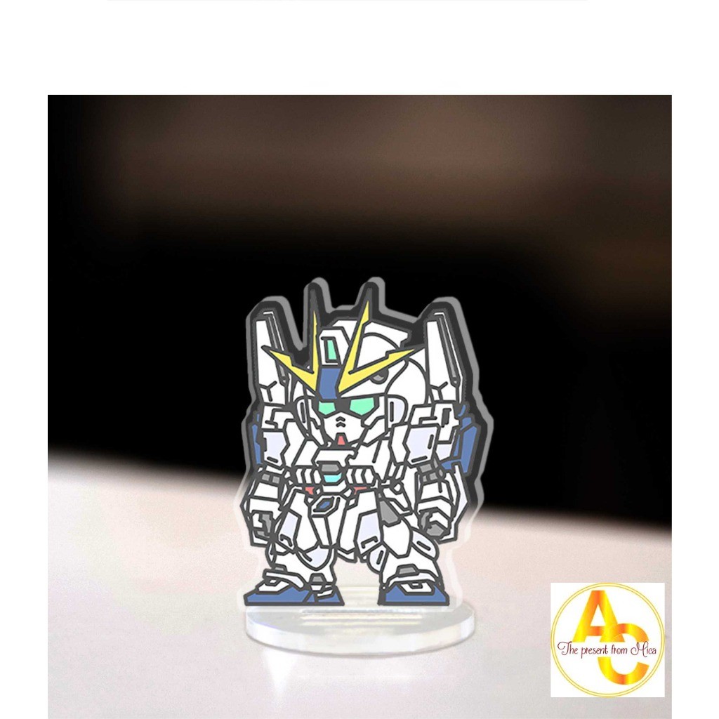 Mô hình Mini Gundam Robot Gundam Mk - II  God Gundam Z Gundam Standee Chibi Anime trang trí góc học 
