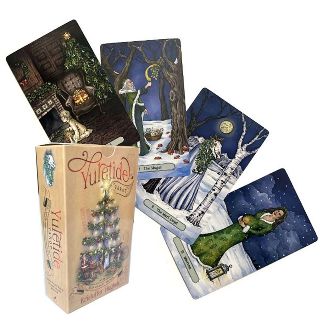 Yuletide Tarot Cards dành cho người mới bắt đầu Fortune Telling Board Game 78 Lá bài Tarot Bói toán 