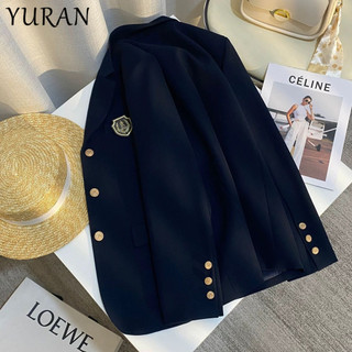 YURAN blazer áo nữ blazer áo vest nữ   Fashion Thời trang Korean Độc đáo WFK2490JH9 40Z240930