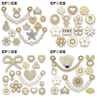 sticker dép crocs Metallic pearl diamond charm crocs DIY jibbitz crocs charm dép crocs