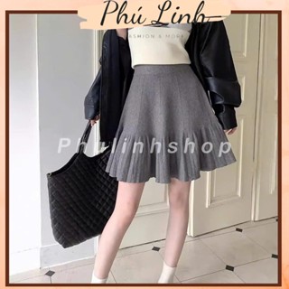MS040 Chân váy len dáng chữ A đuôi xòe, chân váy tennis len