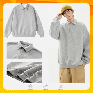 Áo Sweater Polo Trơn Local Brand Frozen Nỉ 2 Da 100% Cotton Unisex Nam Nữ