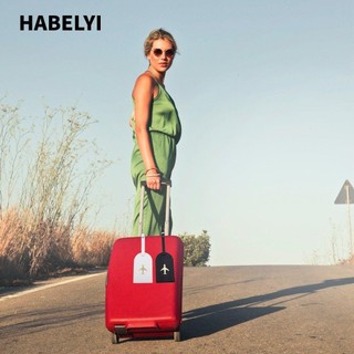 HABELYI Thẻ Hành Lý Bằng Da Có Thể Tái Sử Dụng