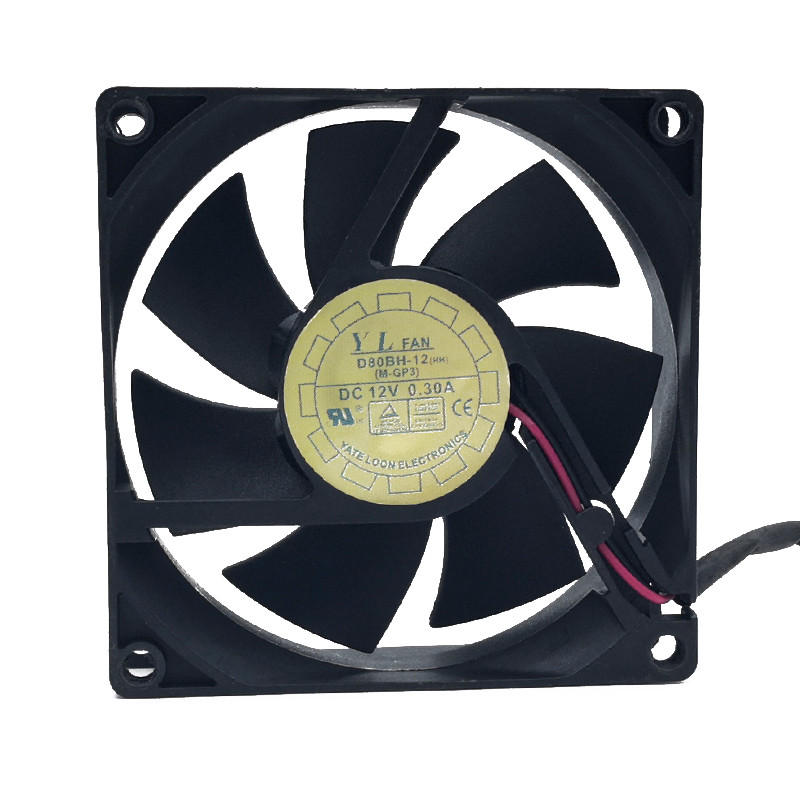 Y.L.FAN Y.FAN / Chống Phước Lành D80BH-12 12V 0.18A 8cm 8025 Khung Xe Quạt Điện Im Lặng