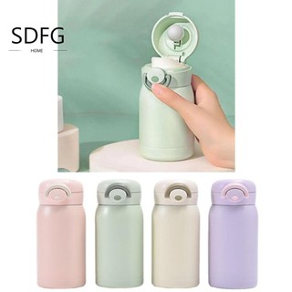  Bình chân không Cốc giữ nhiệt Mini có khóa bật lên dung tích nhỏ Thép không gỉ 304 dễ thương 220   320ml Cốc nóng   nước đá 