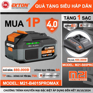 PIN DEKTON Hệ M21 Plus Chân Pin Phổ Thông, Pin Chống Cháy Dòng xả Cao 75A HK Máy xây dựng