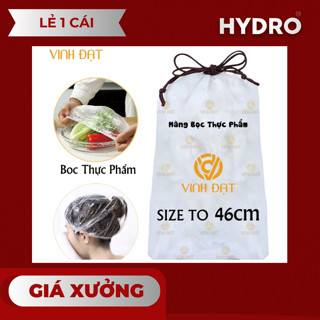 SET 100 CÁI Màng bọc thực phẩm size 37, 46cm co giãn siêu dai có chun kèm túi