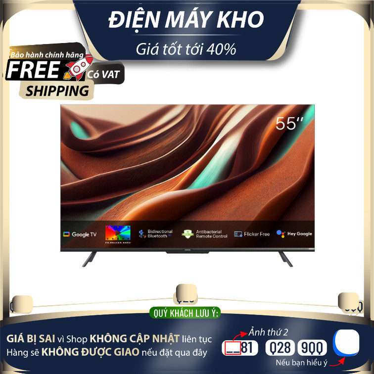 55Y73 / 55Y73 PRO / 55Y72 - Google Tivi Coocaa 4K 55 Inch