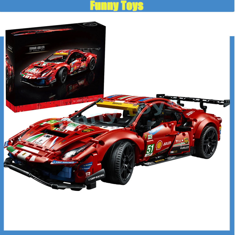 42125.488 Khối xây dựng ô tô GTE Technic 'AF Corse #51Quà tặng đồ chơi cho bé trai