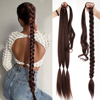 Tóc Giả Đuôi Ngựa Bằng Sợi Tổng Hợp Màu Đen / Nâu Chịu Nhiệt Độ Cao