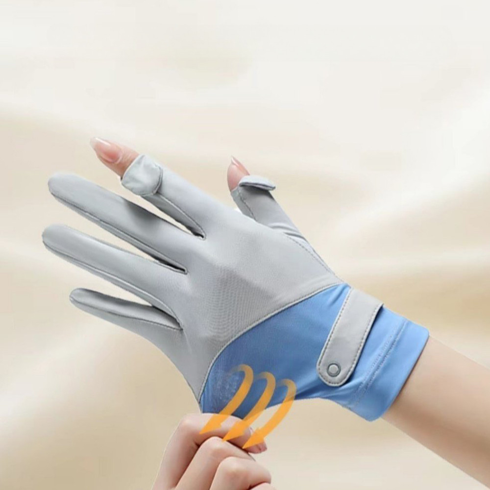 Sun Protection Gloves for Women Breathable Thin Anti-ultraviolet Driving Cycling Non-slip Glov